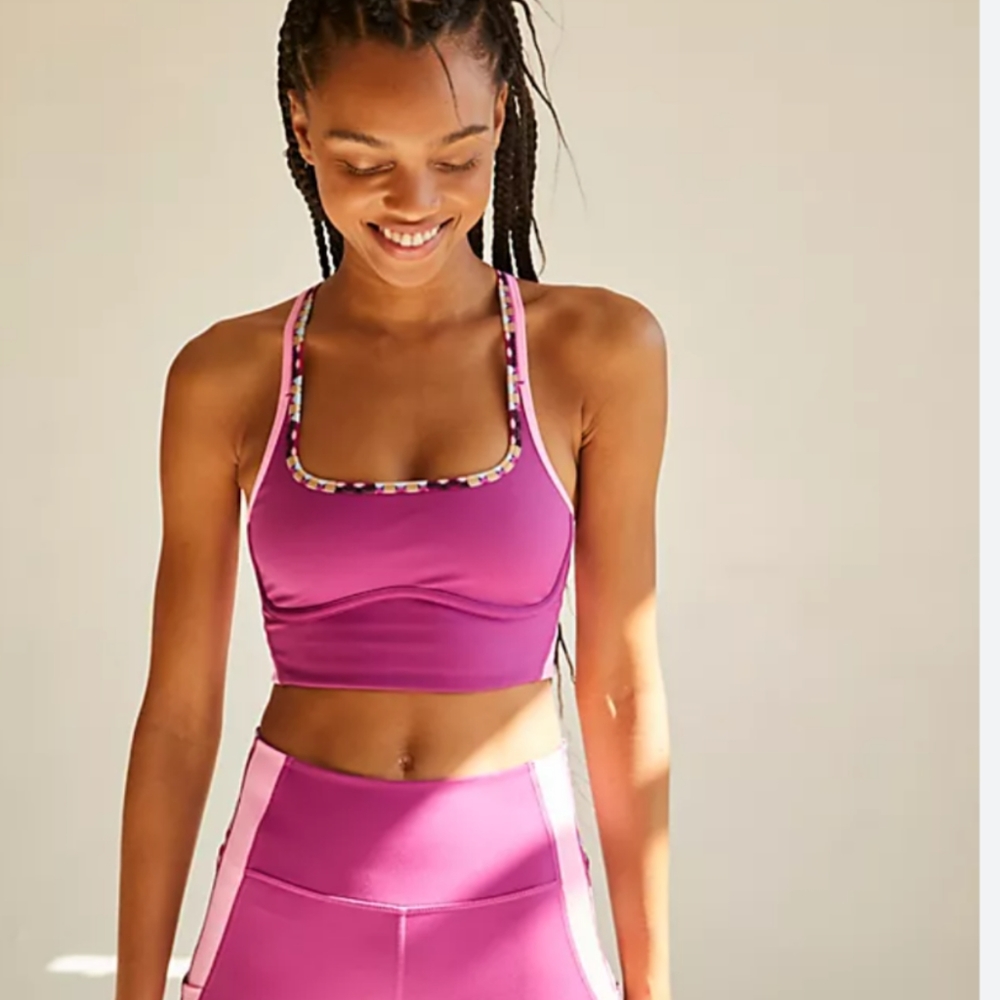 FREE PEOPLE Run Remix Bra (Pink, Purple, Burgundy, Wine) - Picture 5 of 11